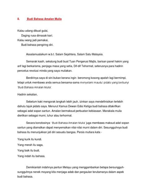Setiap kebaikan yang dilakukan oleh seorang hamba bukan hanya dibalas satu kebaikan semisal dalam hadits ini jelas dinyatakan bahwa manusia itu punya kehendak dan amalan dari dirinya 4. Budi Bahasa Amalan Mulia.docx