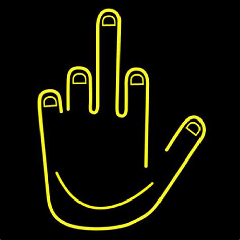 Middle Finger With Fuck You Led Neon Sign Middle Finger Neon Signs My