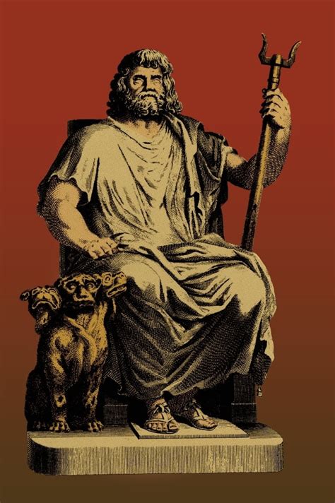 Pluto Roman God Of The Underworld With Cerberus Rolled Canvas Art