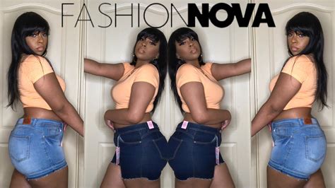 Fashion Nova Denim Shorts Try On Haul Size 11 Lindsay Erin Youtube