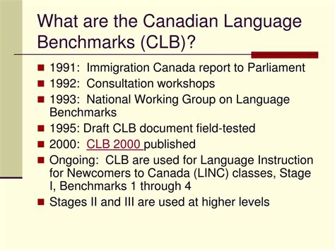 Ppt Canadian Language Benchmarks Clb Assessments Powerpoint
