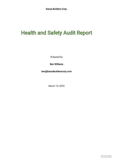 7 Free Health And Safety Report Templates Edit And Download