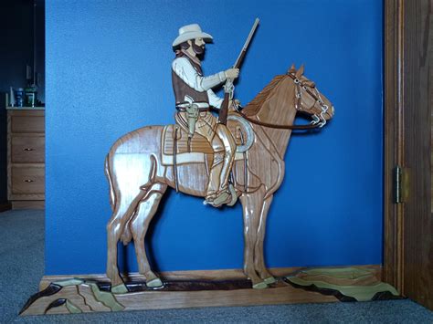 Intarsia Cowboy My First Expert Project Rwoodworking