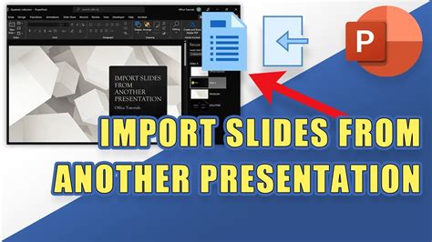 How To Import Slides From Another Presentation Powerpoint Youtube