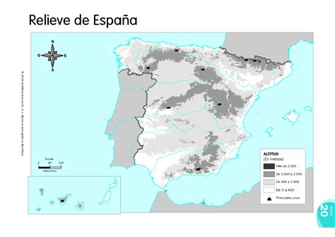 Biología Y Geología Toni Mapas FÍsicos PolÍticos Mudos De EspaÑa