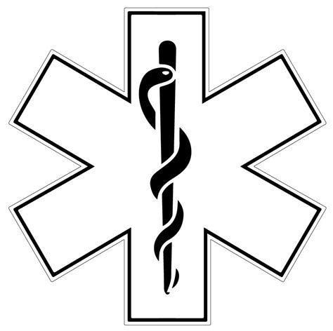 In order to remove the black outline from the logo, just choose the black color in color 1 and right click outside in the white space to make whole background. White Star of Life Reflective Window Decal Police Fire EMS ...