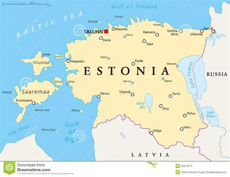 Such maps range in size and complexity from simple schematic maps 25 millimetres (1 inch) or less across to elaborate wall maps, the largest of which to survive to modern times, the ebstorf map, was around 3.5 m (11 ft 6 in) in diameter. Estonia Political Map stock vector. Illustration of irbe ...