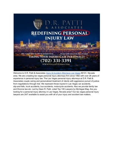 D R Patti Associates Injury Accident Attorneys Las Vegas 89101