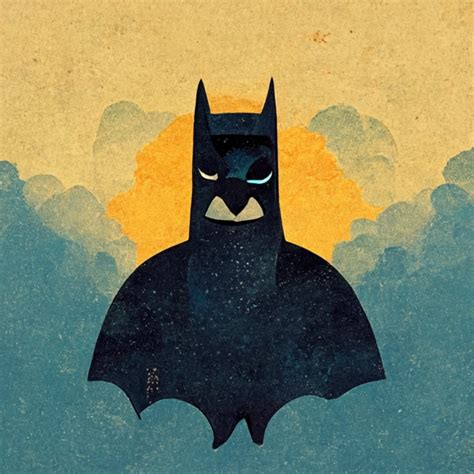Batman Pixar Illustration Style Midjourney