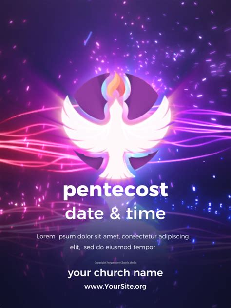 Pentecost Sermon Flyer Progressive Church Media