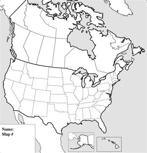 Us And Canada Blank Physical Map Refrence United States And Canada