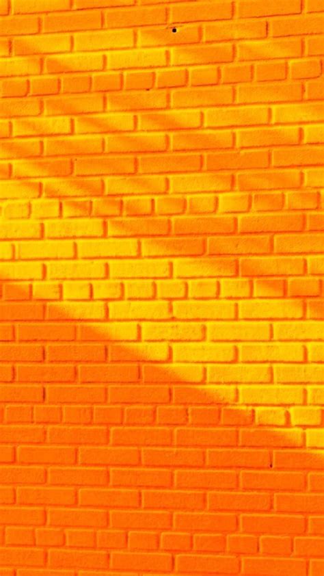 Orange Brick Wall Wallpaper Fundo De Parede De Tijolo Papel De