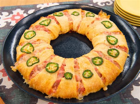 sunny s hot ham and cheese wreath recipe ham and cheese food network recipes food