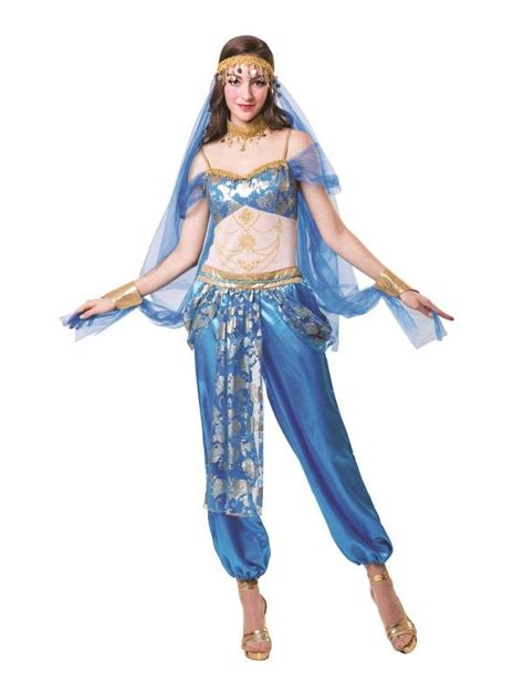 harem dancer blue costume ladies arabian fancy dress af072