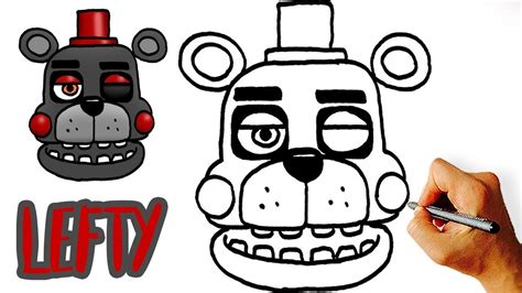 Very Easy How To Draw Lefty Fnaf 6 Youtube