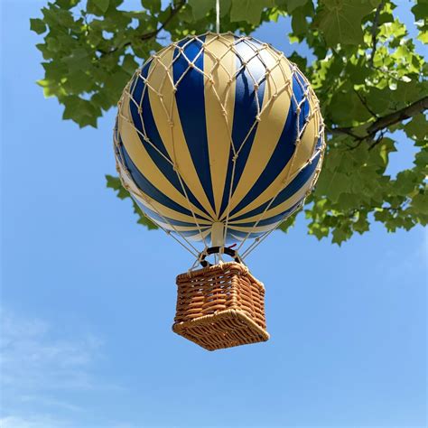 Handcrafted Blue Hot Air Balloon Home Playroom Decor 781934527992 Ebay