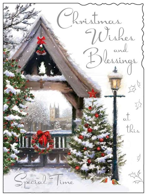 Christmas Card Christmas Wishes Blessings Highworth Emporium