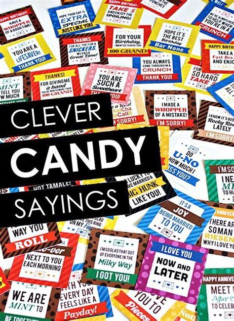 Clever Candy Sayings With Candy Quotes Love Sayings And More In 2020