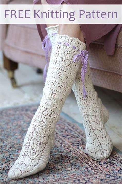 Free Socks Knitting Pattern For Summerbride Lace Socks Sock Knitting