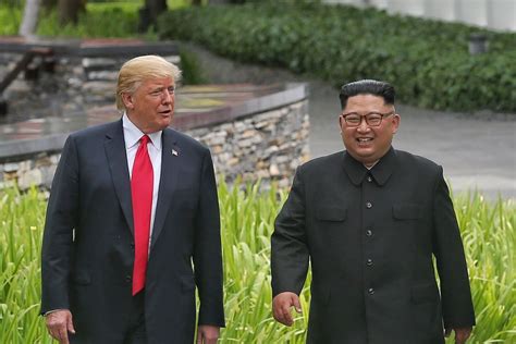 Kim jong un, the respected supreme leader of the party, the state and army of the dprk, was guided by foreign minister vivian balakrishnan and minister of education ong ye kung of singapore. Trump-Kim summit photos: 11 images that show how bizarre ...