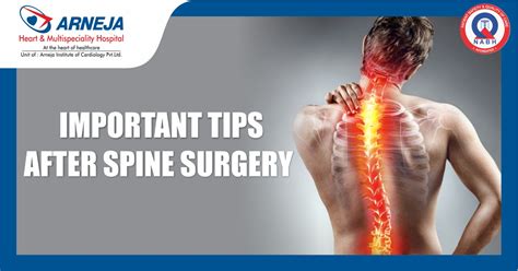 Important Tips After Spine Surgery Arneja Heart And Multispeciality