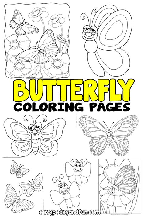 Butterfly coloring page for kids. Butterfly Coloring Pages - Free Printable - from Cute to ...