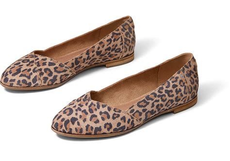 Black Leopard Suede Womens Julie Flats In 2020 Leopard Print Shoes