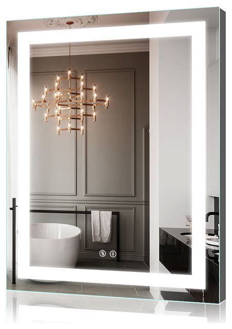 We carry the world's premier designs of lighted bath mirrors there is no bathroom that can't be spruced up by a beautiful and stylish lighted bath mirror. 28"x36" LED Illuminated Bathroom Lighted Backlit Mirror ...