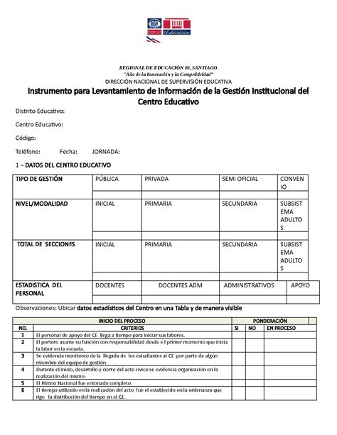 Solution Instrumento De Supervision 2 Studypool