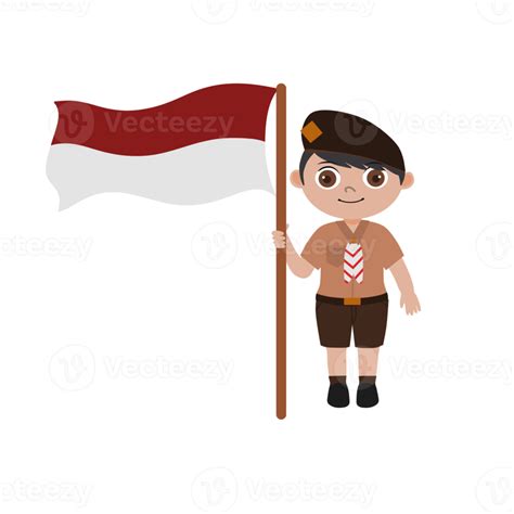 Indonesian Pramuka Scout Elementary School Uniform 22786726 Png