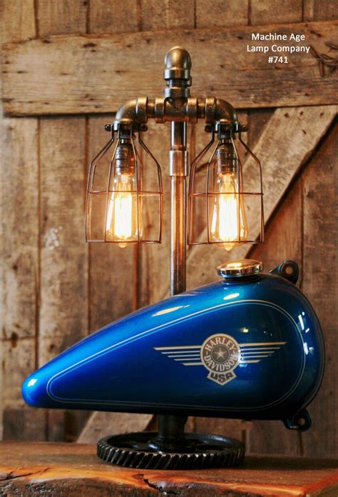 The company is named after their motors, not their motorcycles. Steampunk Industrial Lamp, Harley Davidson Motorcycle Gas ...