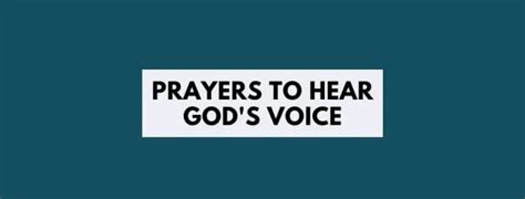 13 Powerful Prayers To Hear Gods Voice Scriptures Adorned Heart