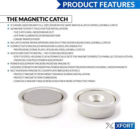 Xfort® Heavy Duty Magnetic Catch Concealed Door Magnets Designed For
