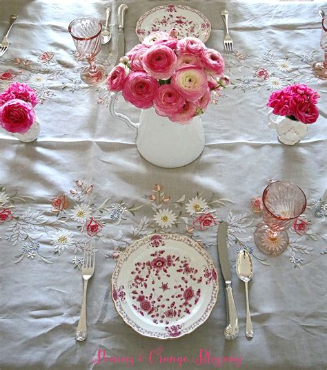 French Table Setting In Pink Petite Haus