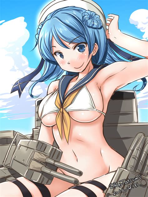 Tatsumi Ray Urakaze Kancolle Kantai Collection S Girl Arm Up Armpits Bikini