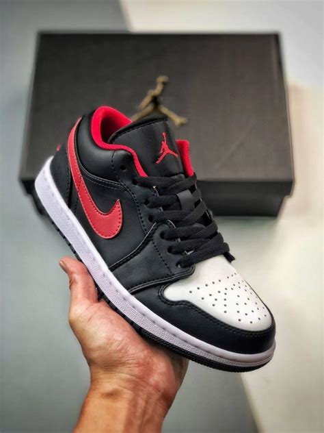 Air Jordan 1 Low White Toe Black Fire Red Gs Mens Fashion Footwear