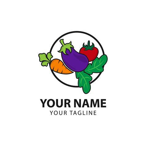 Vegetable Logo Design Fresh Vegetable Logo Healthy Food Shop Circle