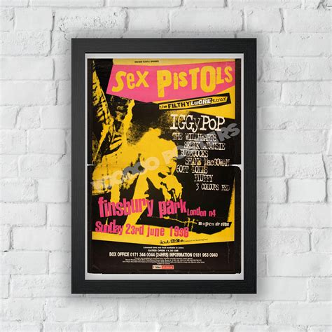 Sex Pistols Concert Poster Print Vintage Style Magazine Etsy