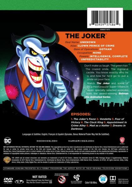 Dc Super Villains The Joker Dvd Barnes And Noble