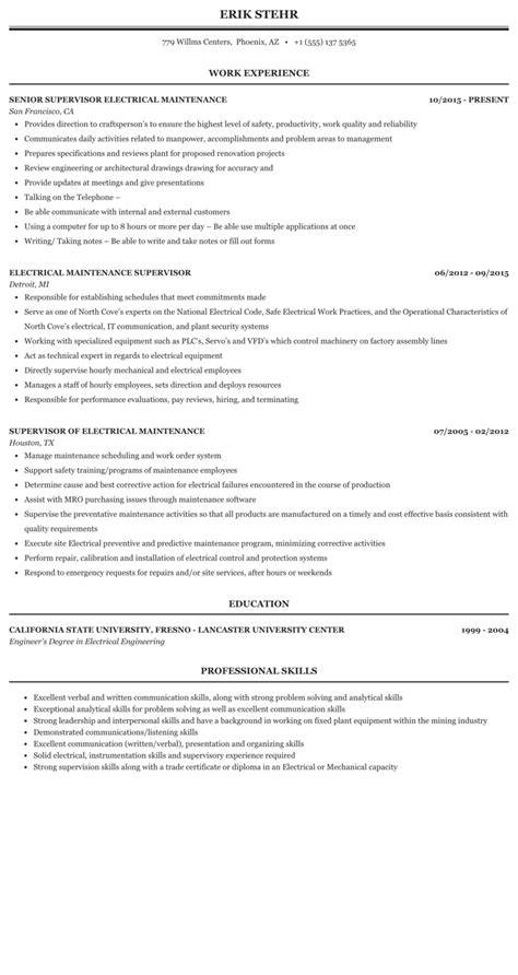 We would like to show you a description here but the site won't allow us. Electrical Maintenance Supervisor Resume Pdf : Electrical ...
