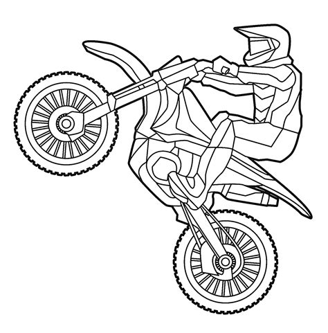 Freestyle Motocross Racing Coloring Page Free Printable Coloring Pages