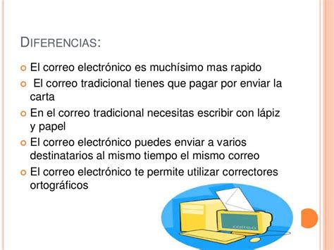 Diferencias Y Semejanzas Del Correo Electrónico Con El Correo Postal