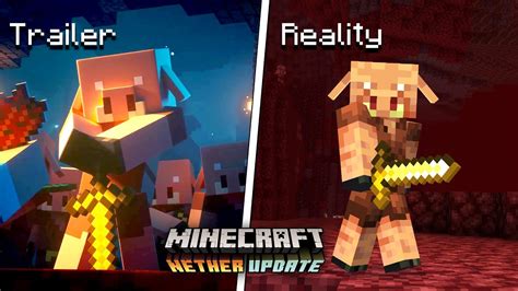 The nether always use to give me going in the nether with iron tools is a good idea because i died with full diamond armour and full. Minecraft Nether Update: Official Trailer vs Reality (1.16 ...