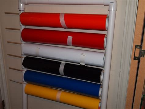 Vinyl Roll Storage On The Cheap Vinyl Rolls Diy Vinyl Storage Diy