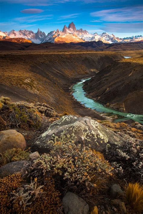 Mtfitz Roy By Chakkrit Khruewan River Mountain Valley Patagonia
