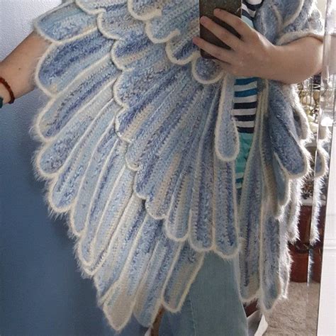 Feather Wing Crochet Shawl Pattern By Crafty Intentions Etsy