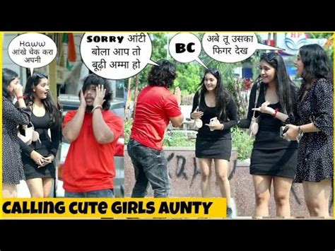 Calling Cute Girls Aunty Prank Epic Reaction Aunty Prank India