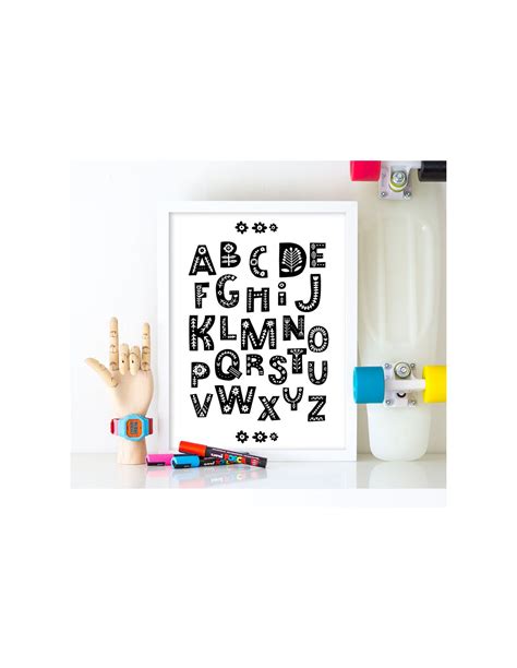 Poster Alphabet With Letters Educational Poster For Children