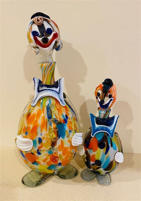 Vintage 1950s Murano Art Glass Clown Decanter 16 Tall Made In Etsy