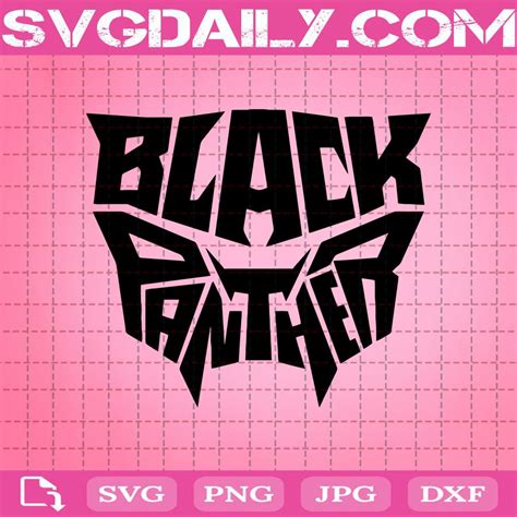 Premium Svg Black Panther Dxf Instant Download Cricut Clip Art